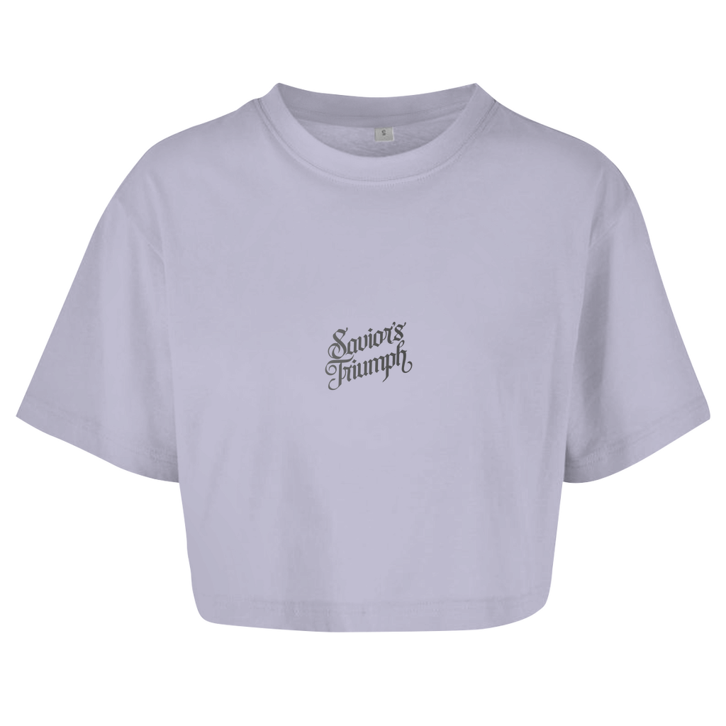 Damen Oversize Crop Top Saviors triumph