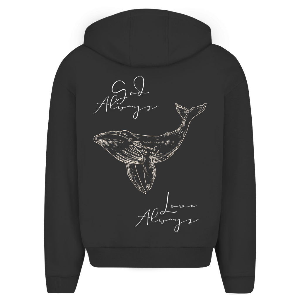 Herren Oversize Zipper Hoodie God always