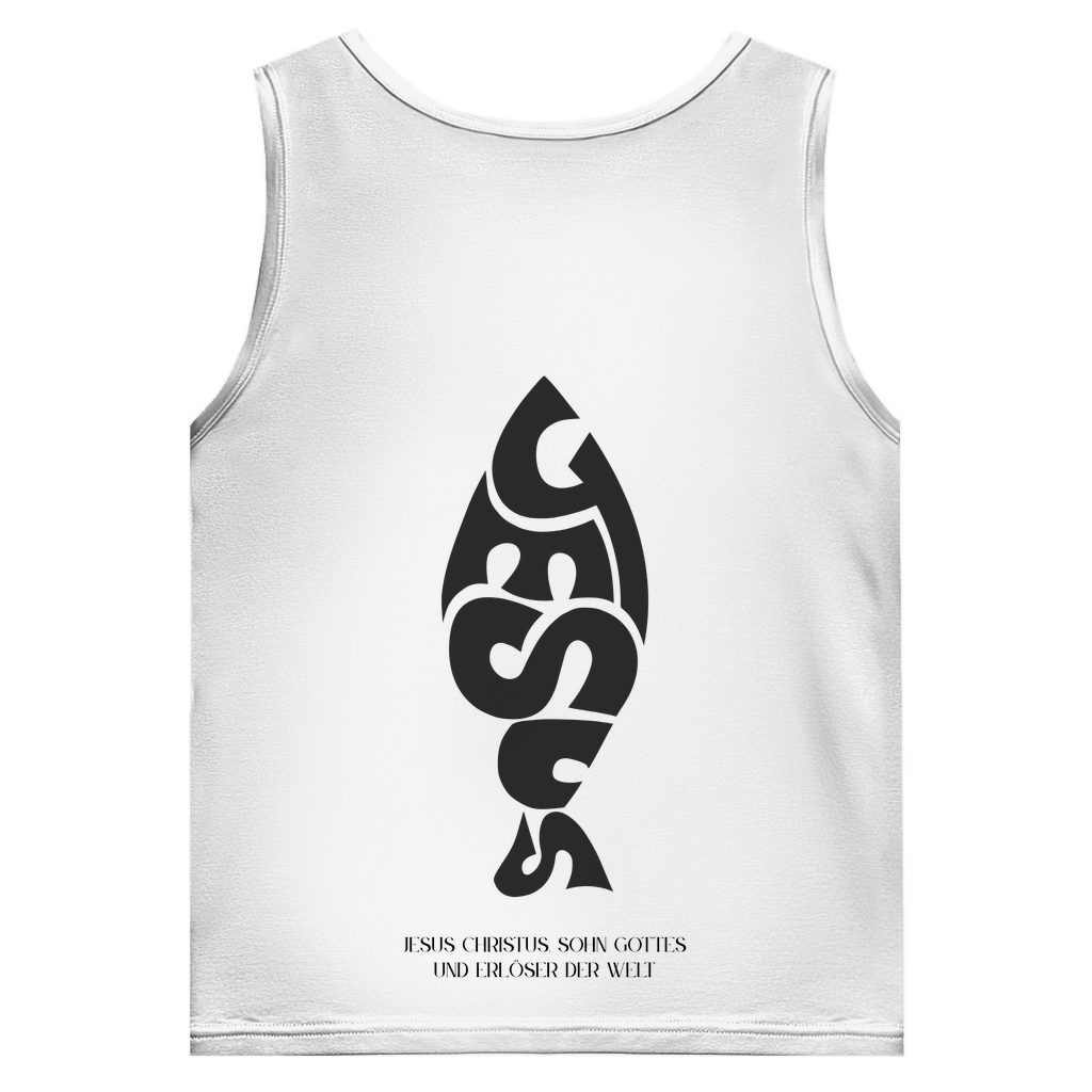 Herren Basic Tank Top Jesus Ichthys