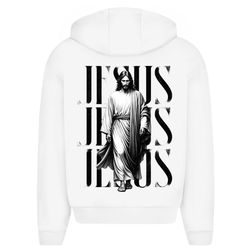 Herren Oversize Zipper Hoodie 3xJESUS