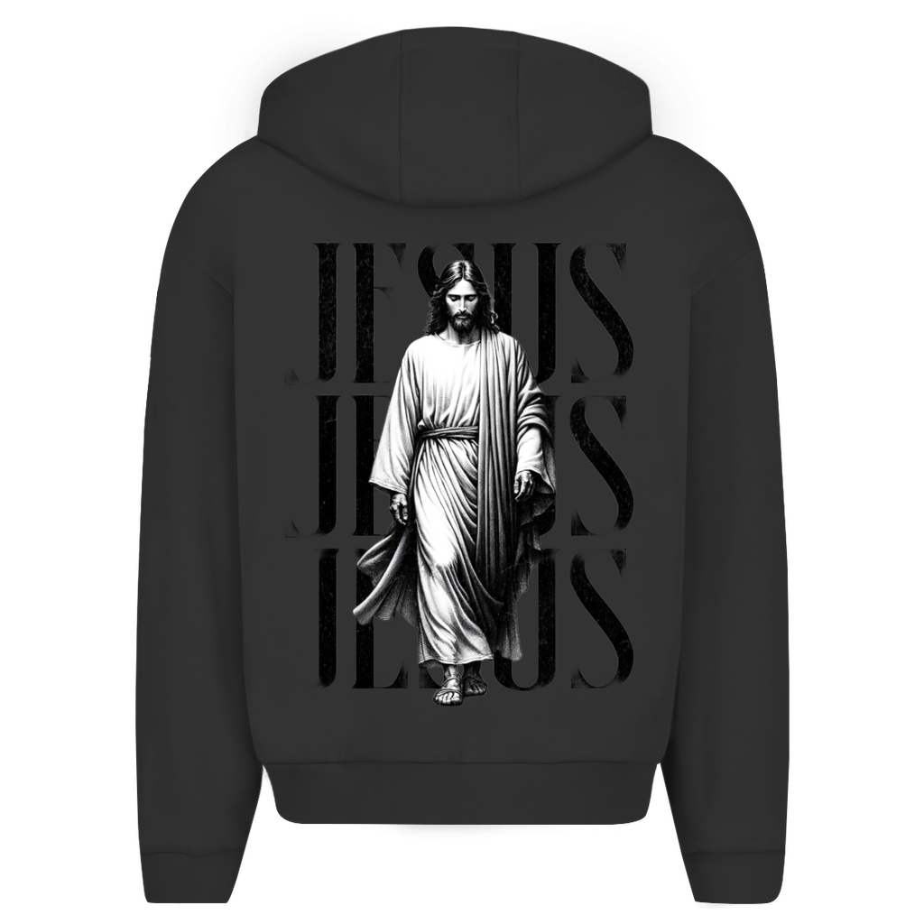Herren Oversize Zipper Hoodie 3xJESUS