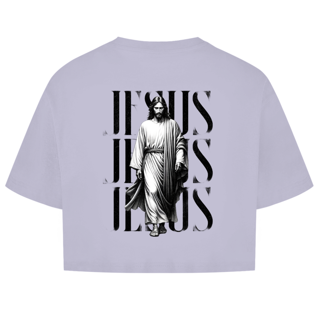 Damen Oversize Crop Top 3xJESUS