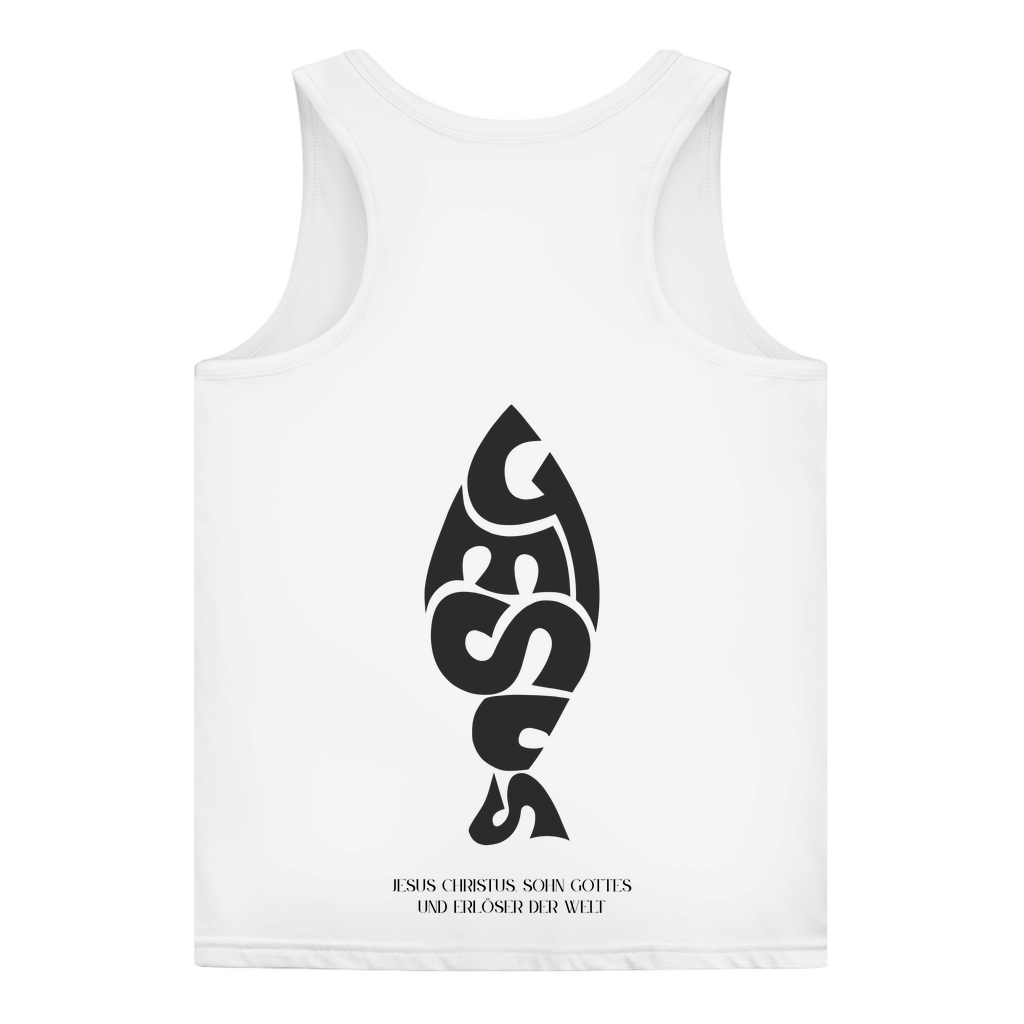 Damen Basic Tank Top Jesus Ichthys
