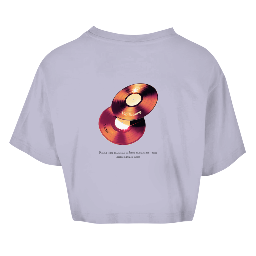 Damen Oversize Crop Top Vindicating Vinyls