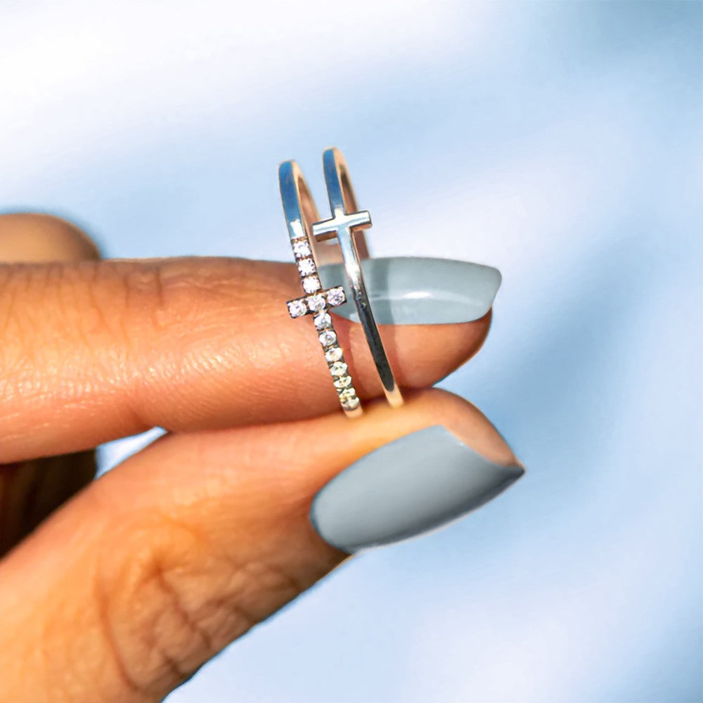 AorundTheCross - Verstellbarer Sterling Silberring