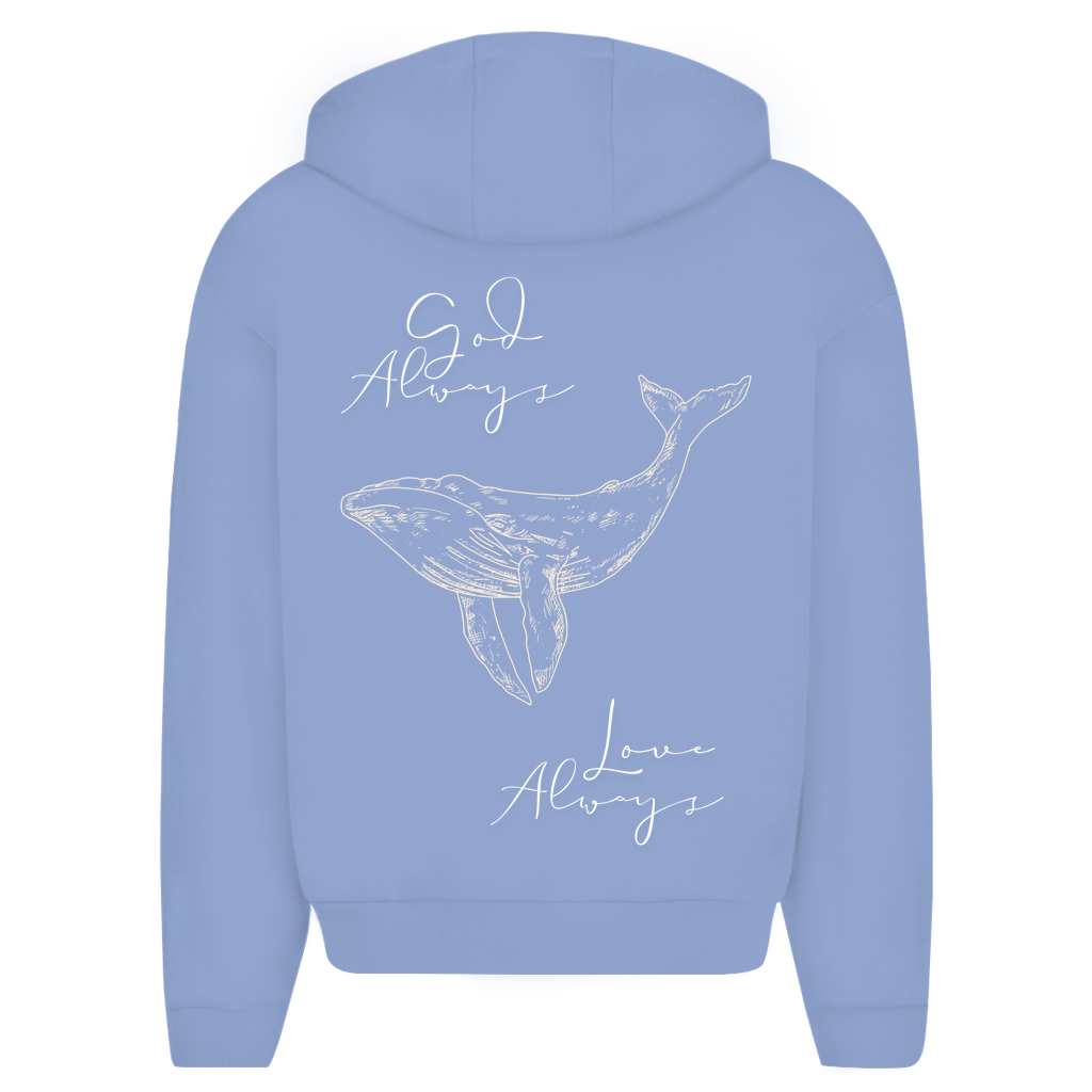 Herren Oversize Zipper Hoodie God always