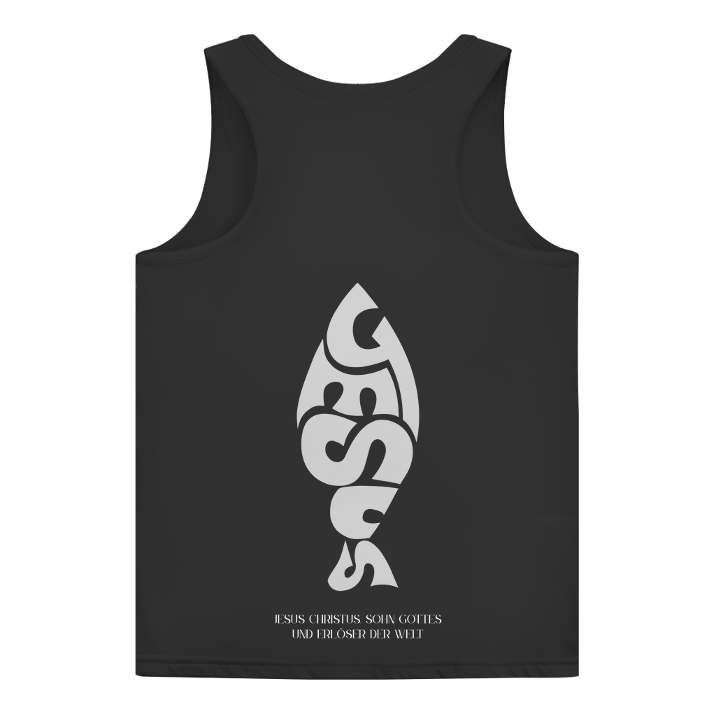 Damen Basic Tank Top Jesus Ichthys
