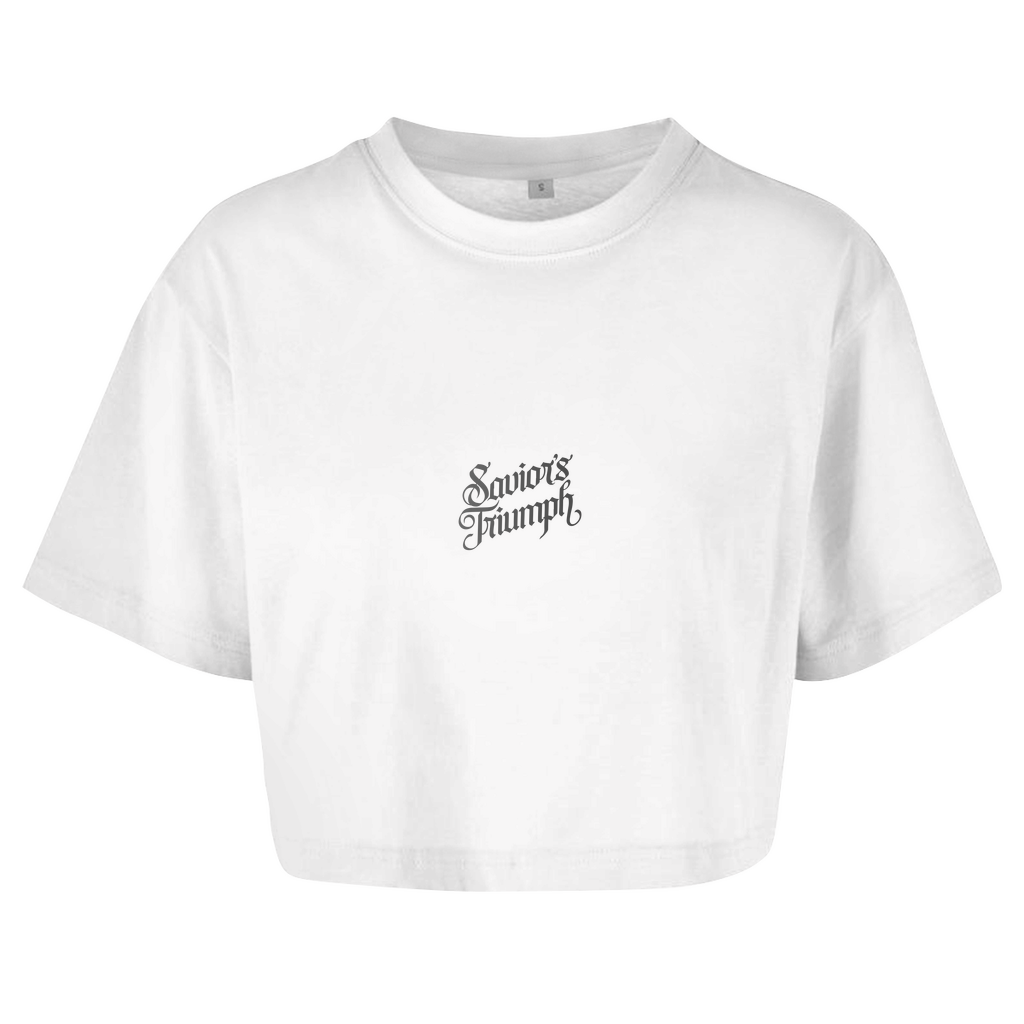 Damen Oversize Crop Top Saviors triumph