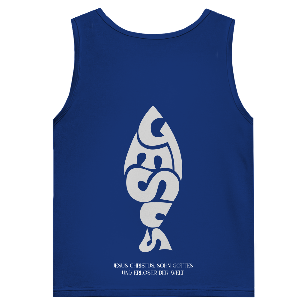 Herren Basic Tank Top Jesus Ichthys