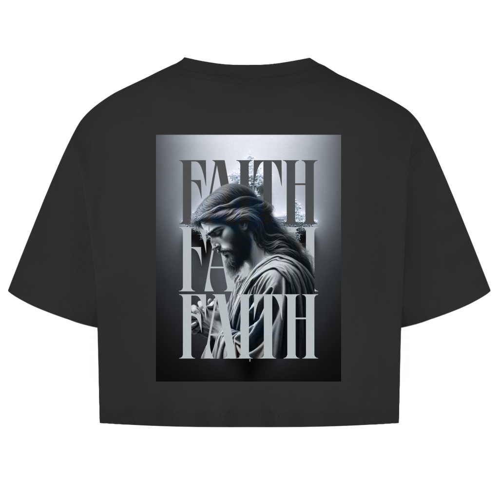 Damen Oversize Crop Top 3FAITH