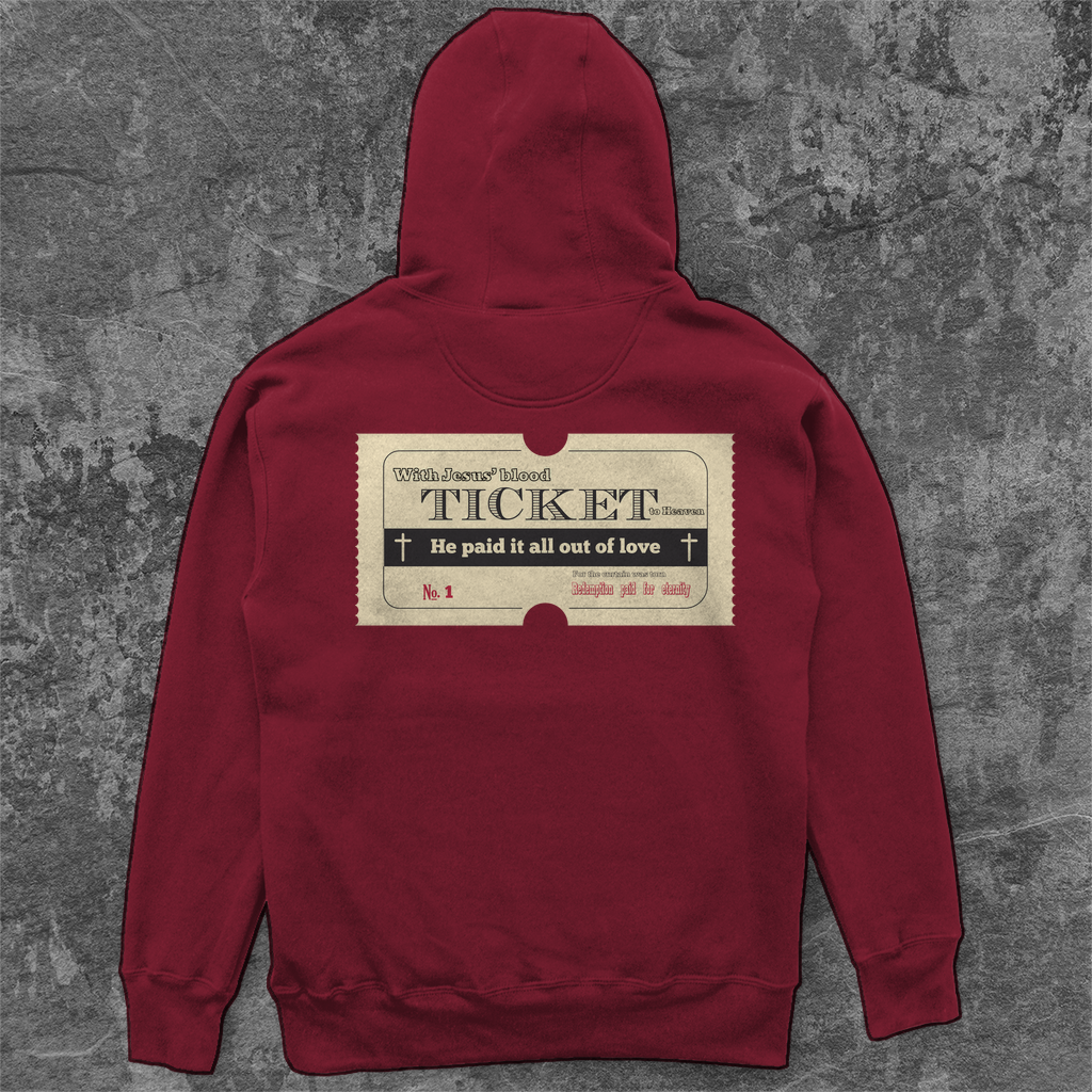 Unisex Oversize Hoodie Jesus' Blood Ticket