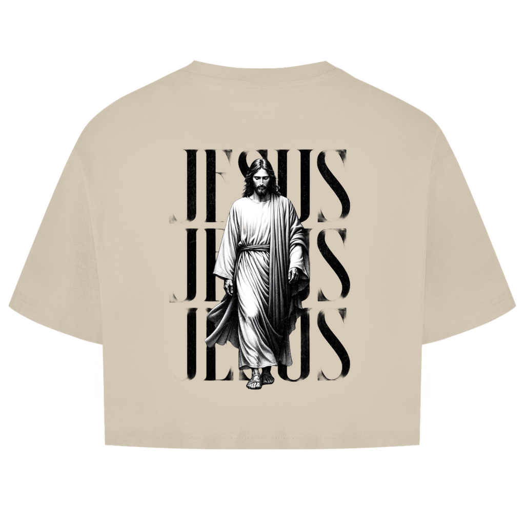 Damen Oversize Crop Top 3xJESUS