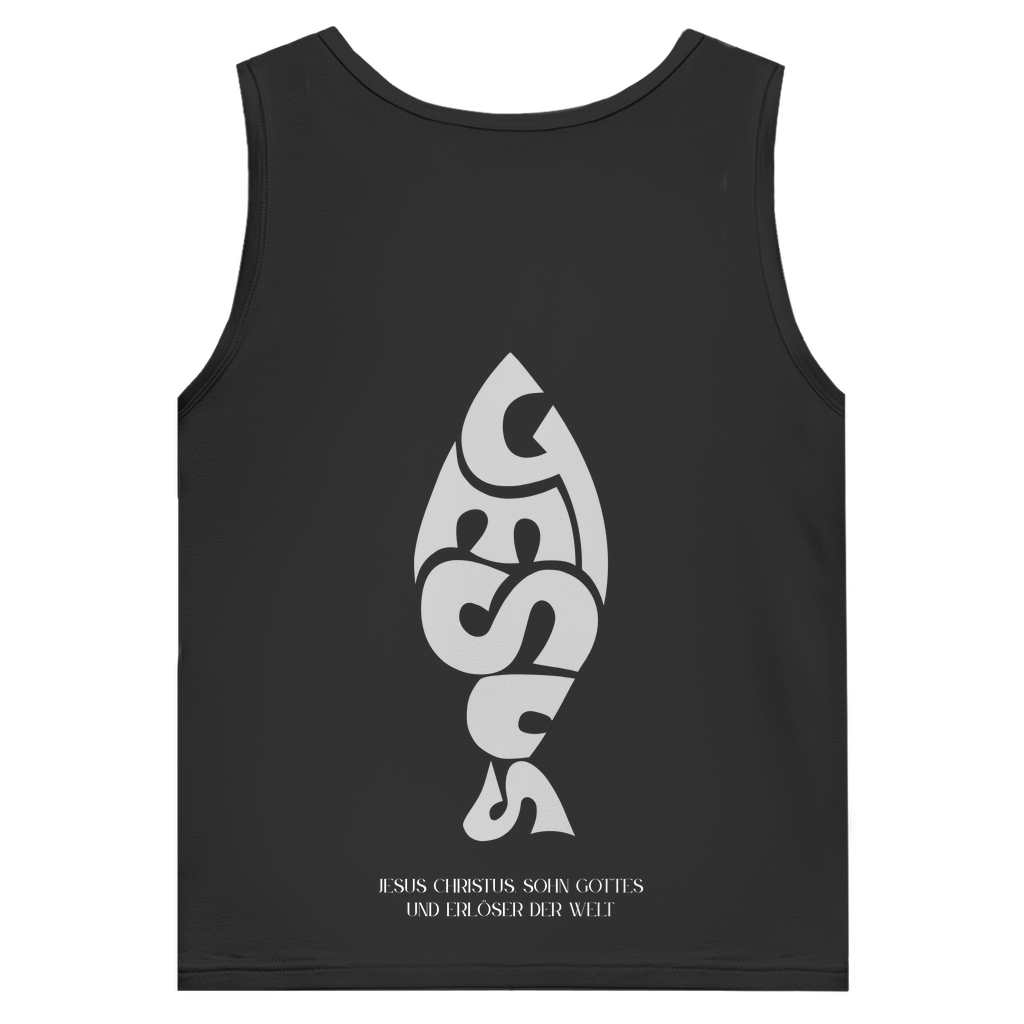 Herren Basic Tank Top Jesus Ichthys
