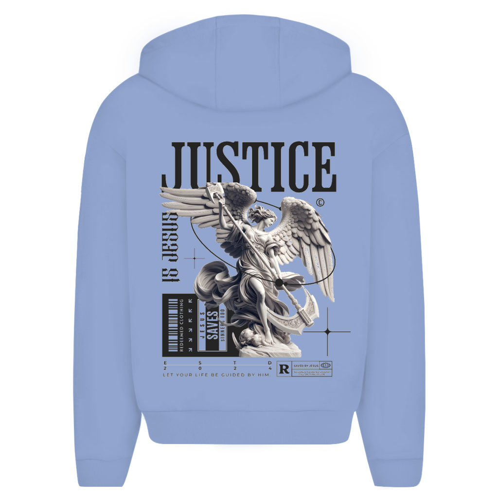 Herren Oversize Zipper Hoodie Justice