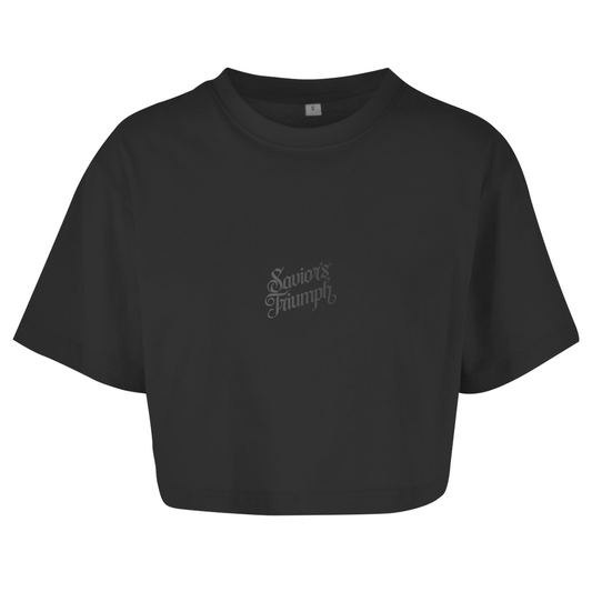 Damen Oversize Crop Top Saviors triumph