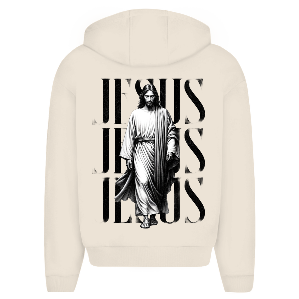 Herren Oversize Zipper Hoodie 3xJESUS