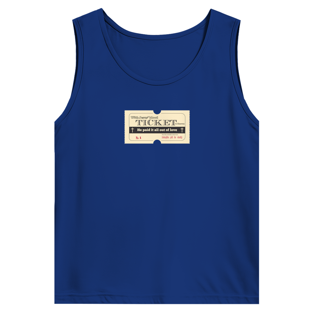 Herren Basic Tank Top Jesus' Blood Ticket