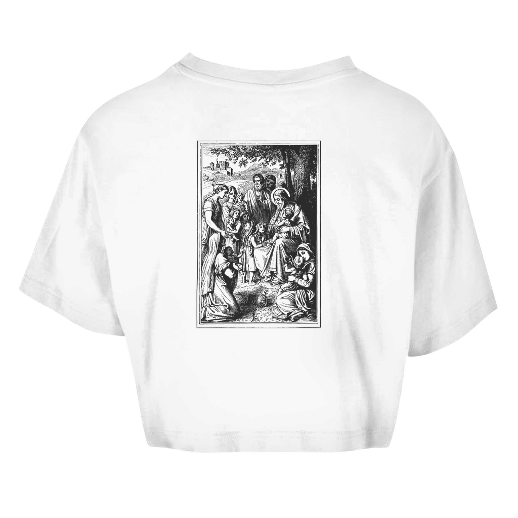 Damen Oversize Crop Top Savior's Cildren