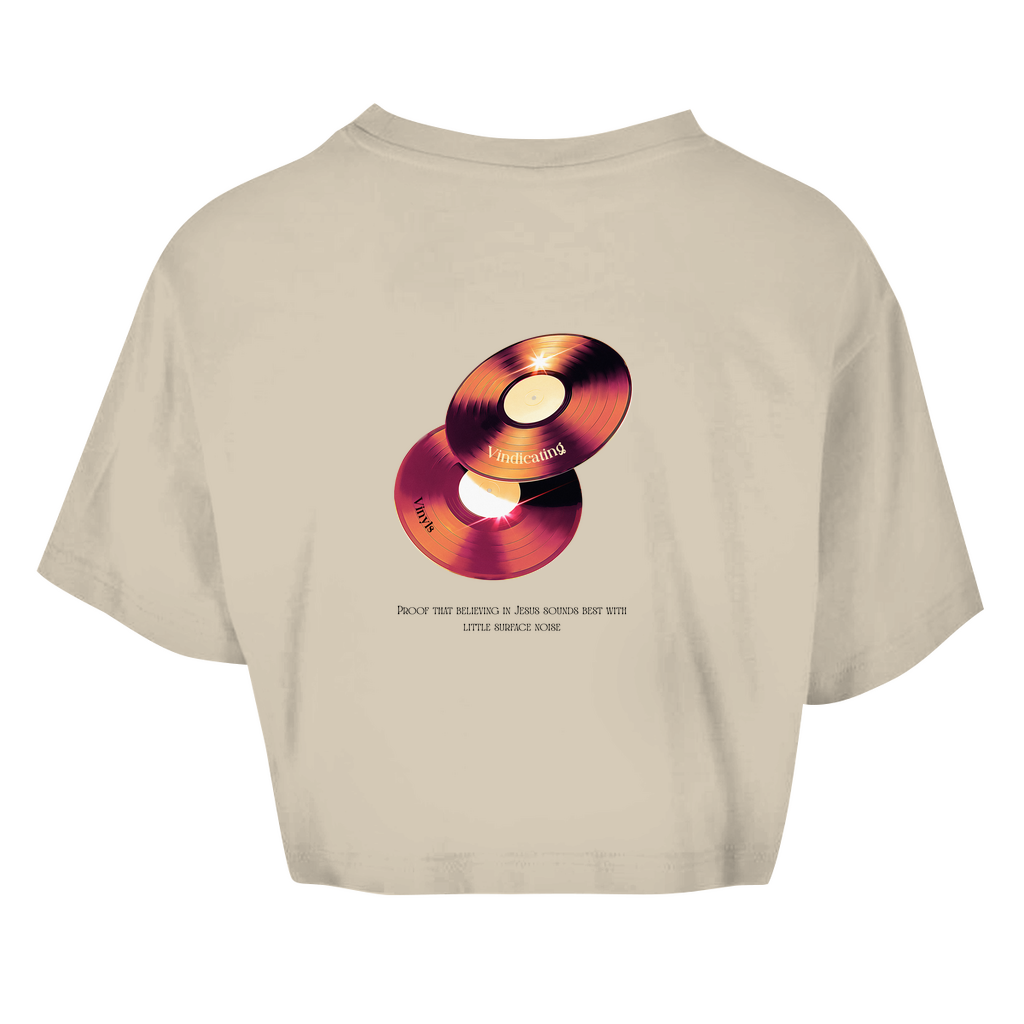 Damen Oversize Crop Top Vindicating Vinyls