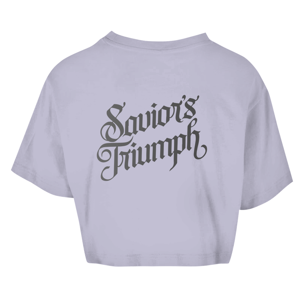 Damen Oversize Crop Top Saviors triumph