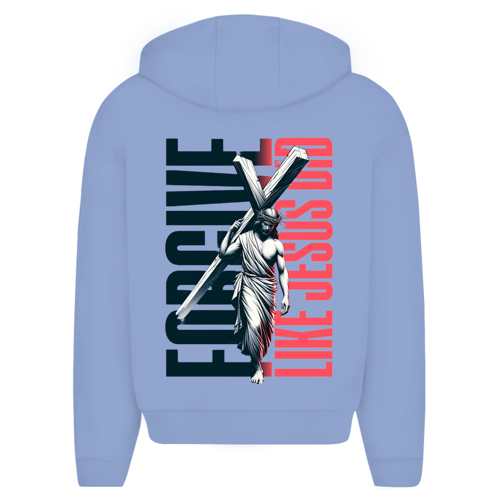 Herren Oversize Zipper Hoodie Forgive like Jesus did