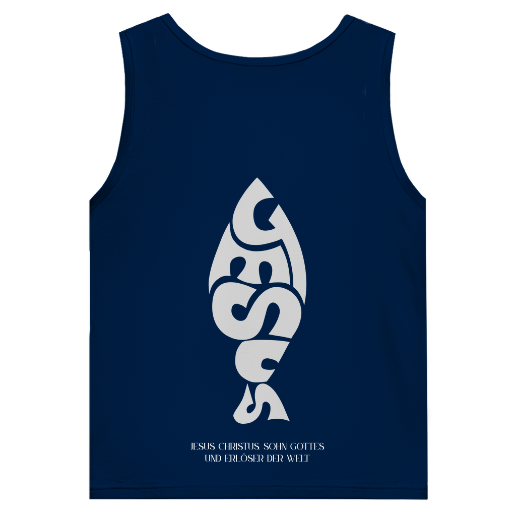 Herren Basic Tank Top Jesus Ichthys