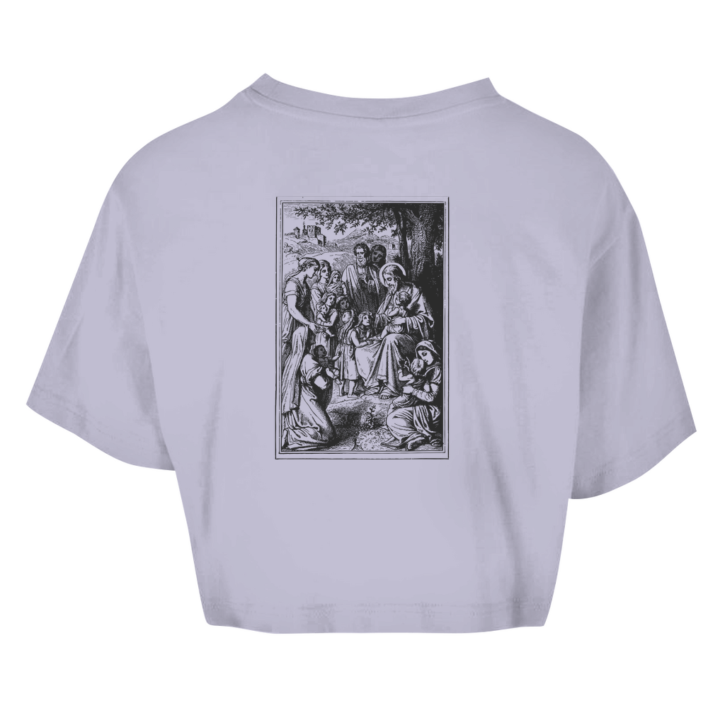 Damen Oversize Crop Top Savior's Cildren