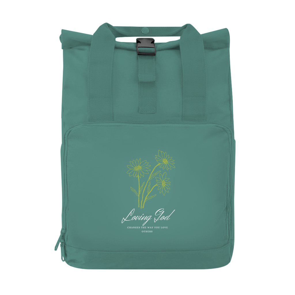 Rucksack mit Seitentasche Loving God