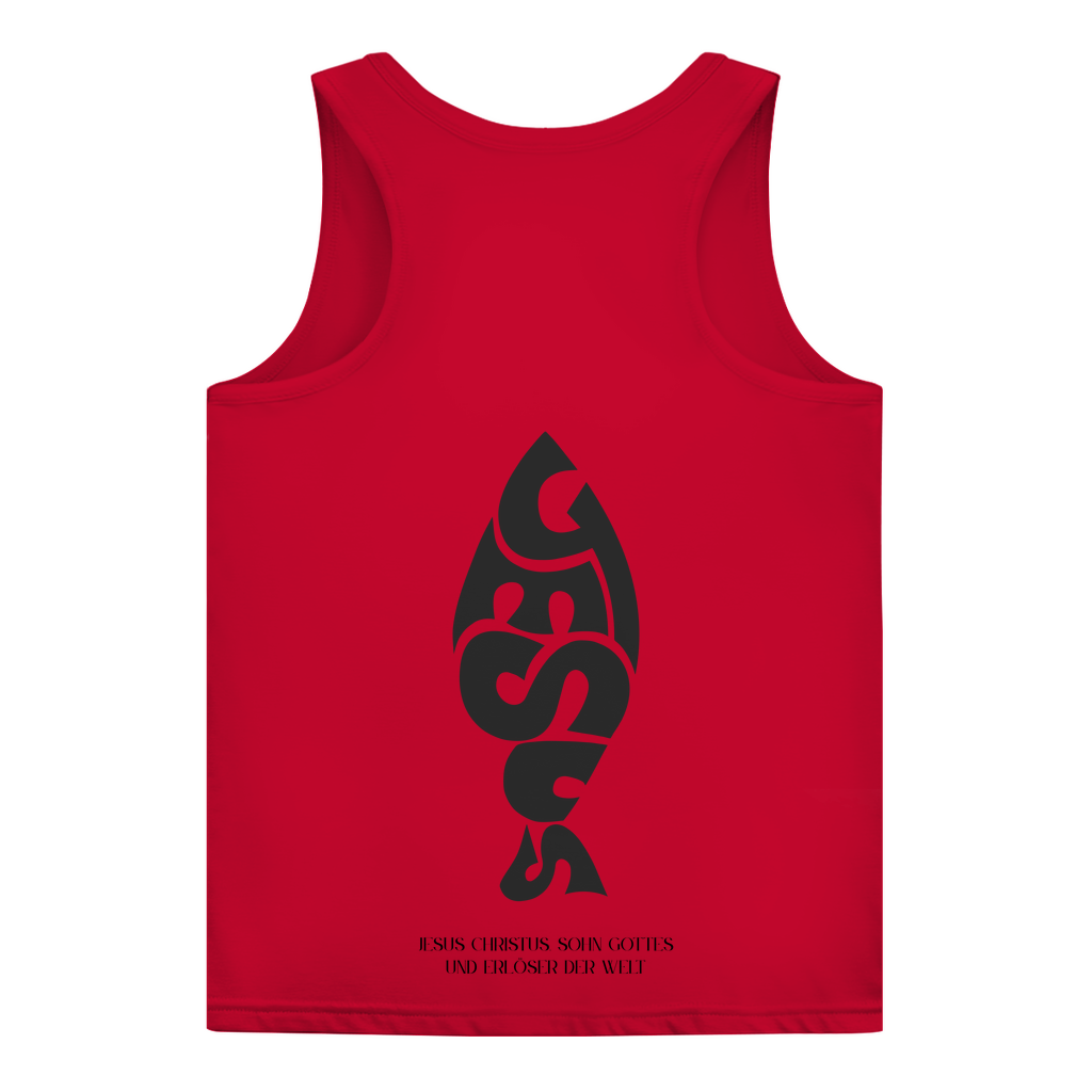 Damen Basic Tank Top Jesus Ichthys