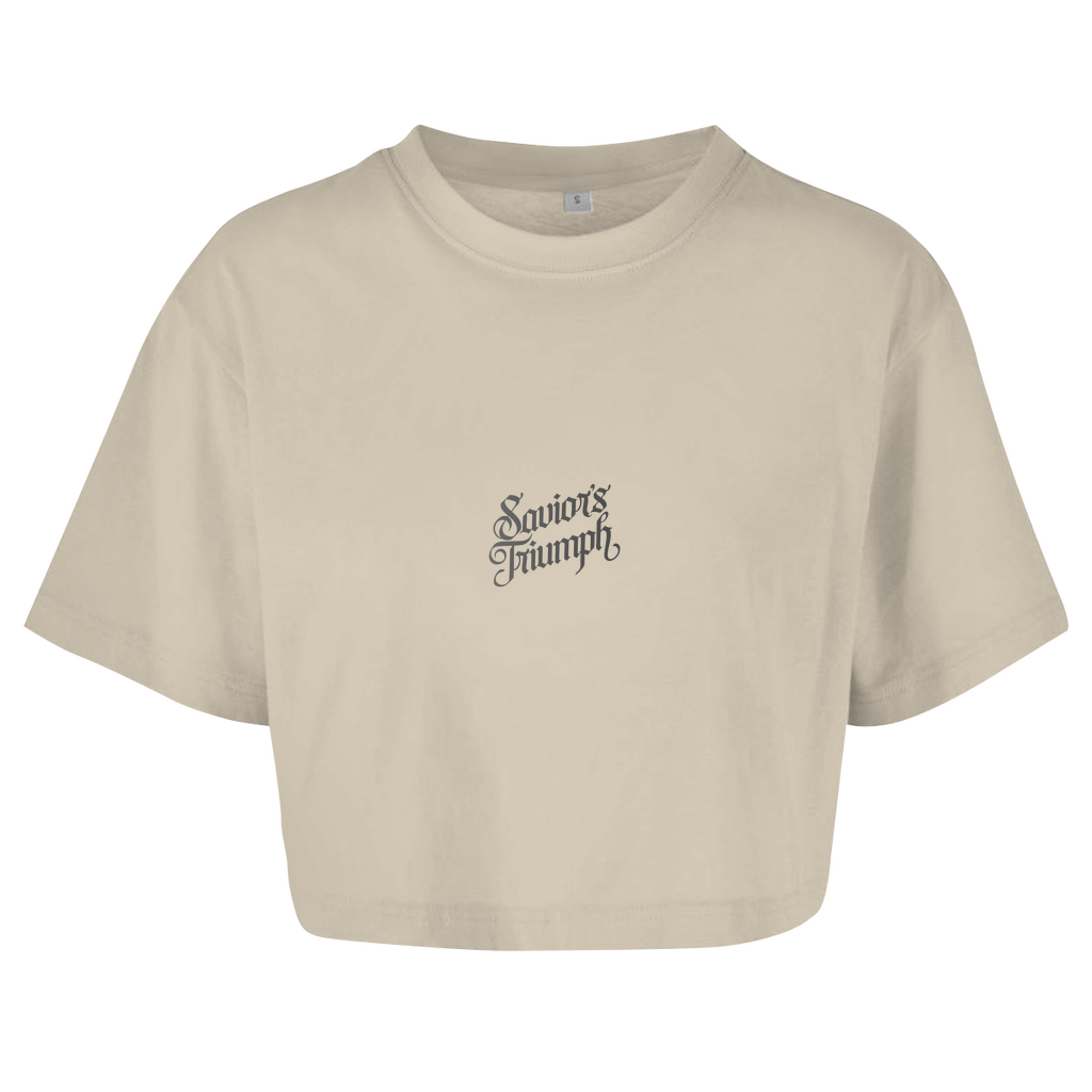 Damen Oversize Crop Top Saviors triumph