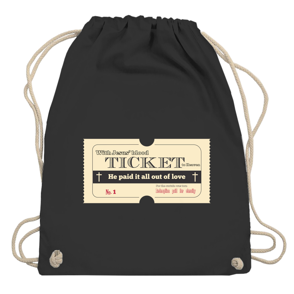 Turnbeutel Jesus' Blood Ticket