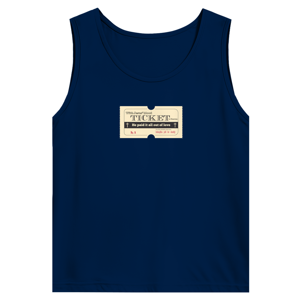 Herren Basic Tank Top Jesus' Blood Ticket