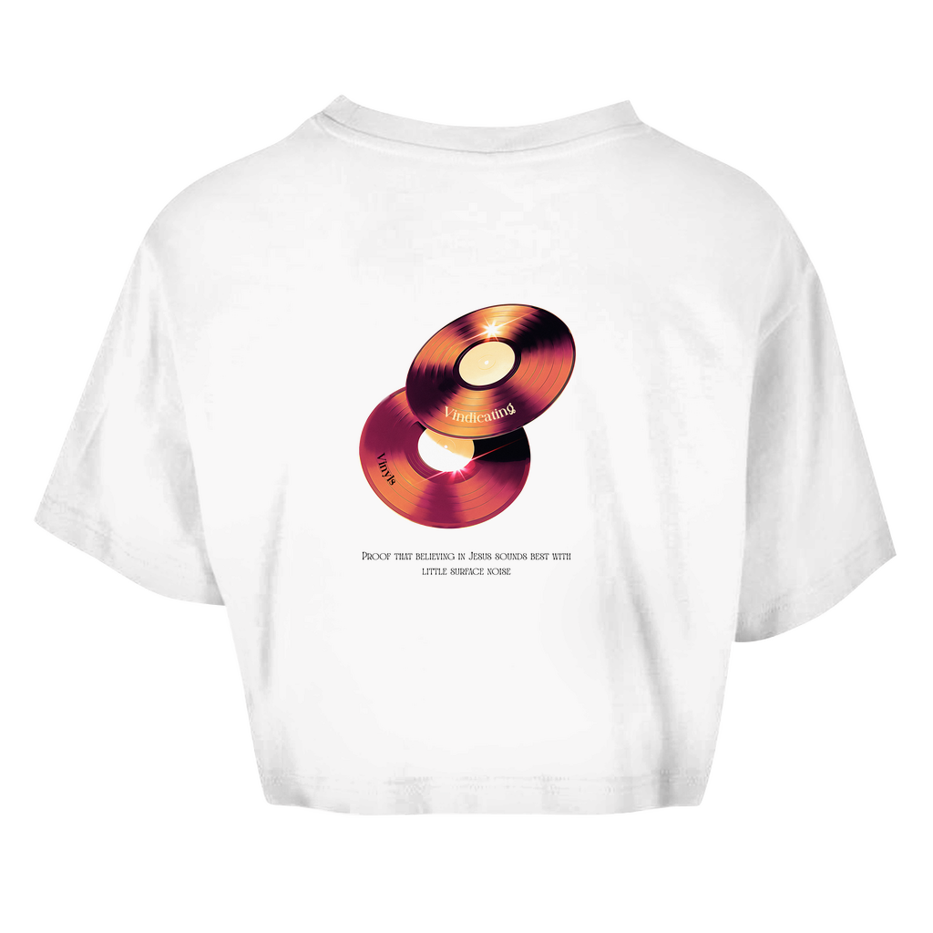Damen Oversize Crop Top Vindicating Vinyls