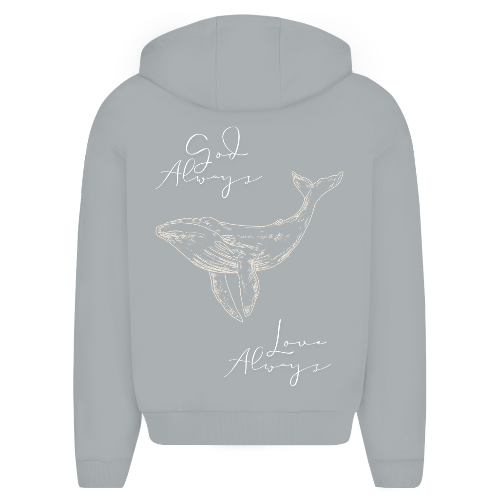 Herren Oversize Zipper Hoodie God always