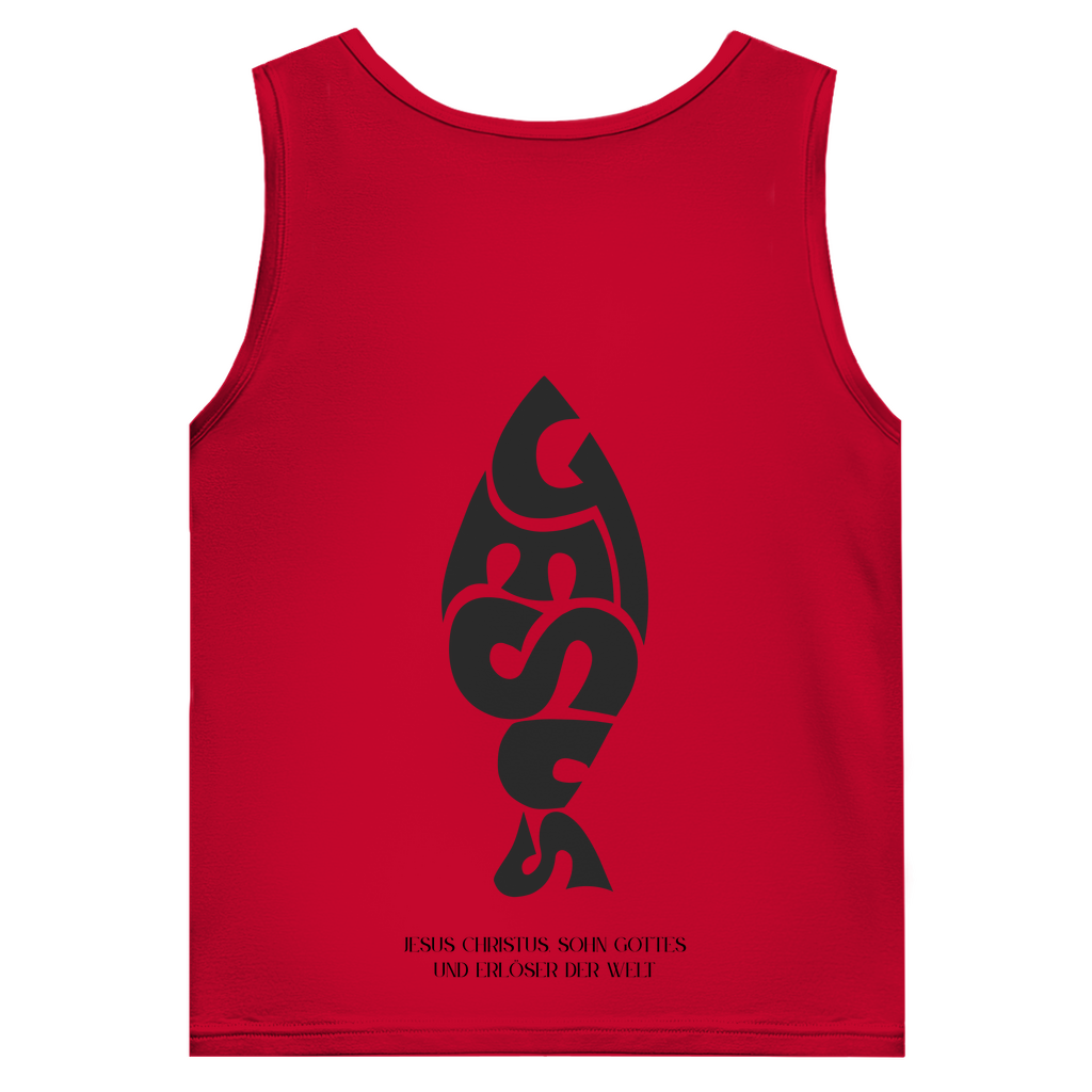 Herren Basic Tank Top Jesus Ichthys