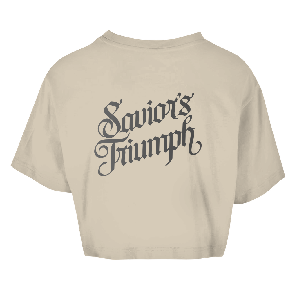 Damen Oversize Crop Top Saviors triumph