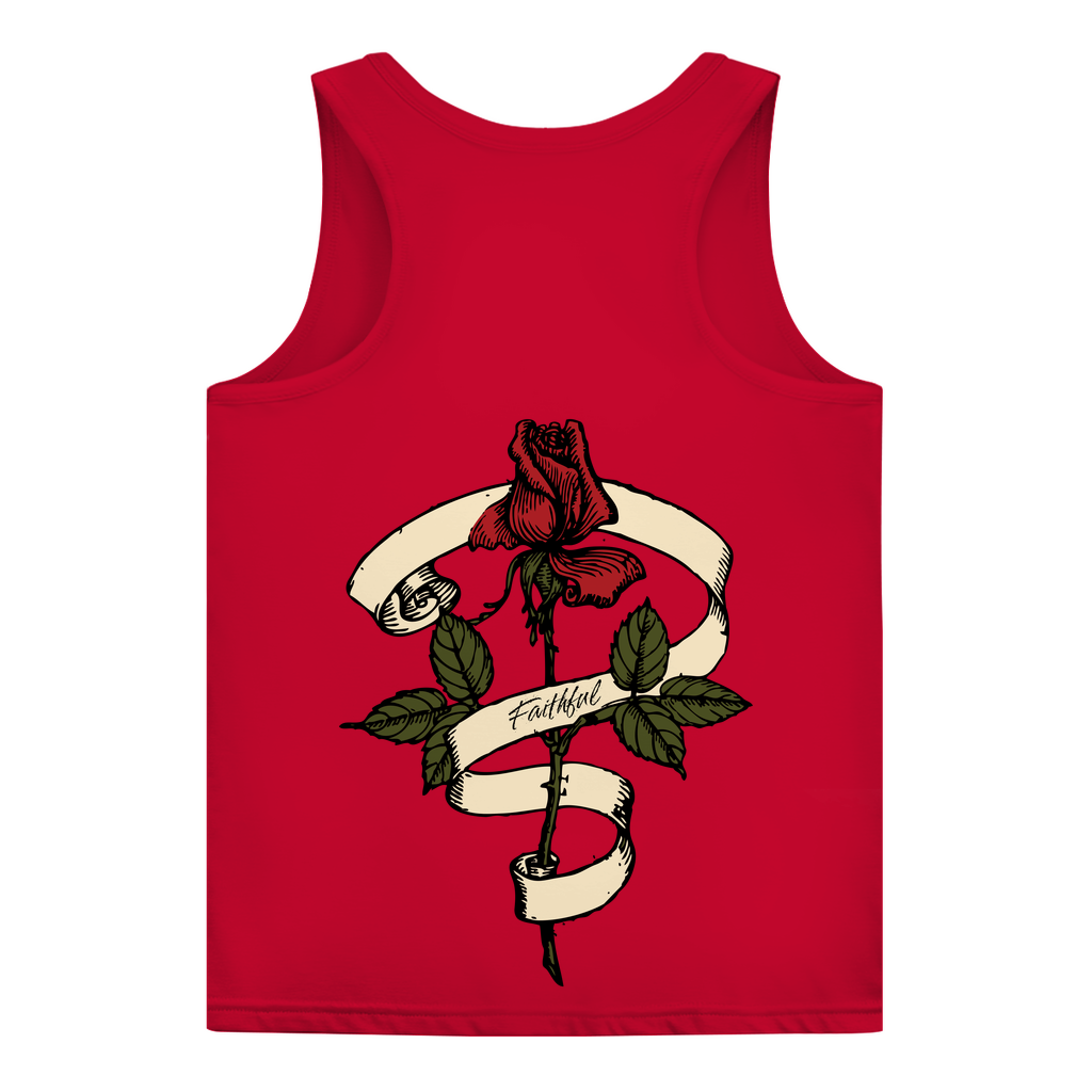 Damen Basic Tank Top Faithful Rose