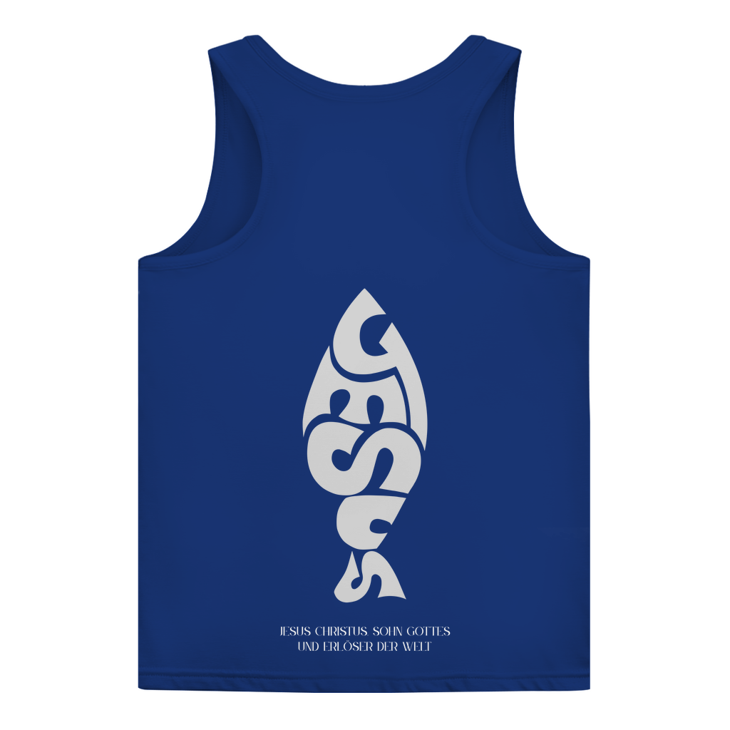 Damen Basic Tank Top Jesus Ichthys